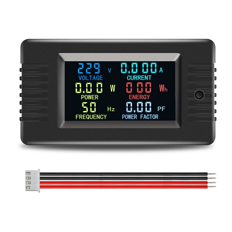 PZEM-020/022VH Color Digital Power Detector Power Capacity Meter AC 110~220V ABS Digital Power Detector Transformer Voltmeters