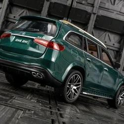 Coche de aleación fundido a presión 1:24 para niños, vehículo de Metal en miniatura, simulación de mercedes-benz GLS63 AMG, SUV de lujo para niños, juguetes para niños