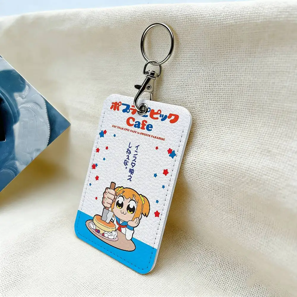 Anime P-POP TEAM EPI PU Soft Leather Rectangular Key Card Holder Induction Elevator Protection Cover Youth Faion Accory