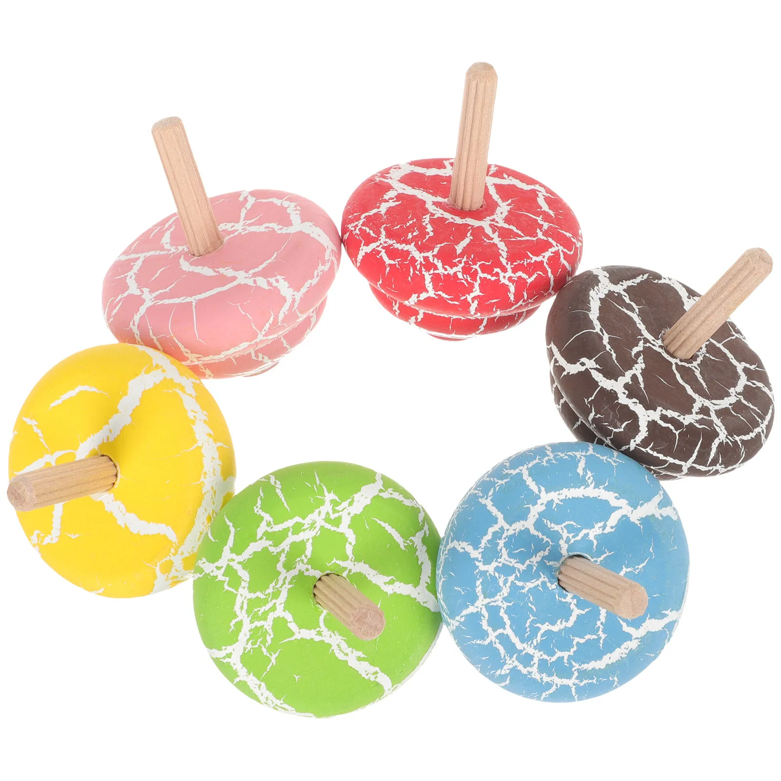 

6 шт., вращающиеся детские топы с деревянным гироскопом, игрушки, прочные ручные вращающиеся гироскопы, сувениры для вечеринок, игрушки с гироскопом, топы, игрушки, детские игрушки