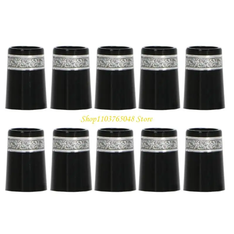 Black 20x13.8x9.3mm Golf Sleeve Ferrules Replacement Plastic Golf Club Shafts Accessory Kit Tip Size 0.370 Golf Ferrules