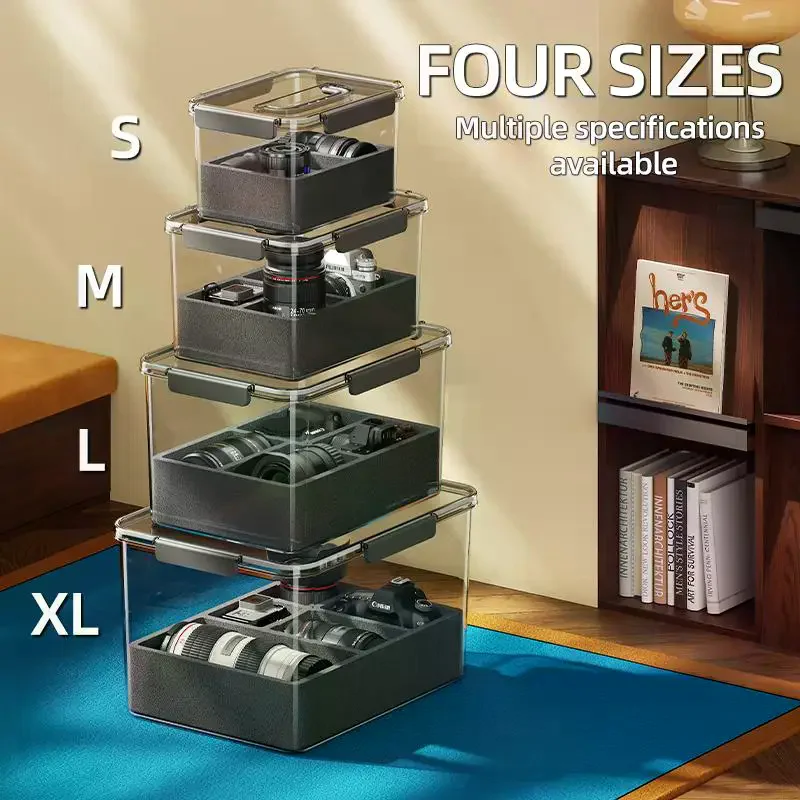 Transparent Handheld Multi-functional Camera Storage Box Moisture-proof Shockproof Various Sizes Available