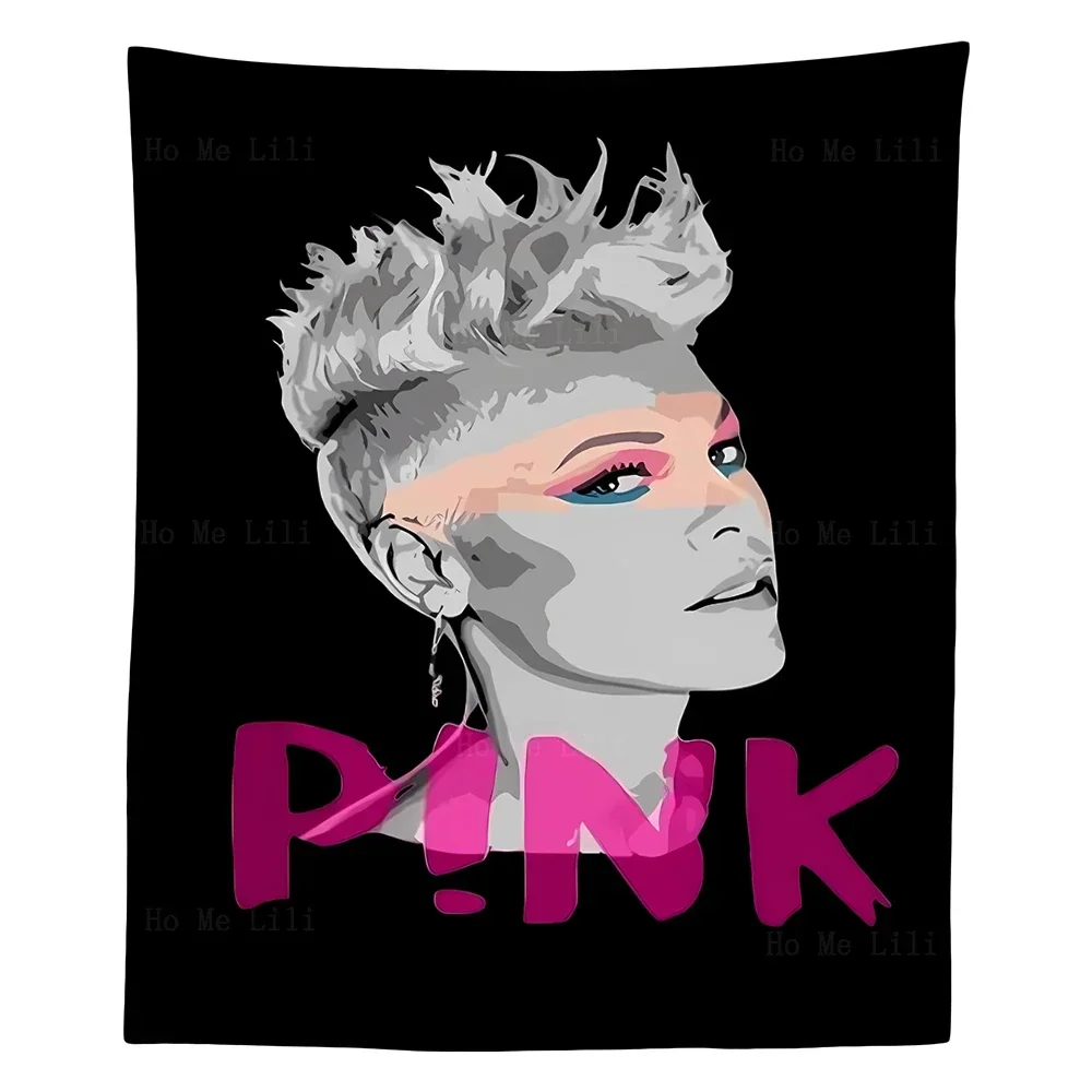 Pop Rock Rhythm And Blues Pink Summer Tour American Female Singer Wall Hanging Tapesty