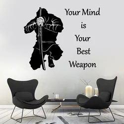 Samurai Japanese Warrior Wall Sticker Vinyl Home Decoration Living Room Boys Bedroom Decals Removable Mural Wallpape 4220