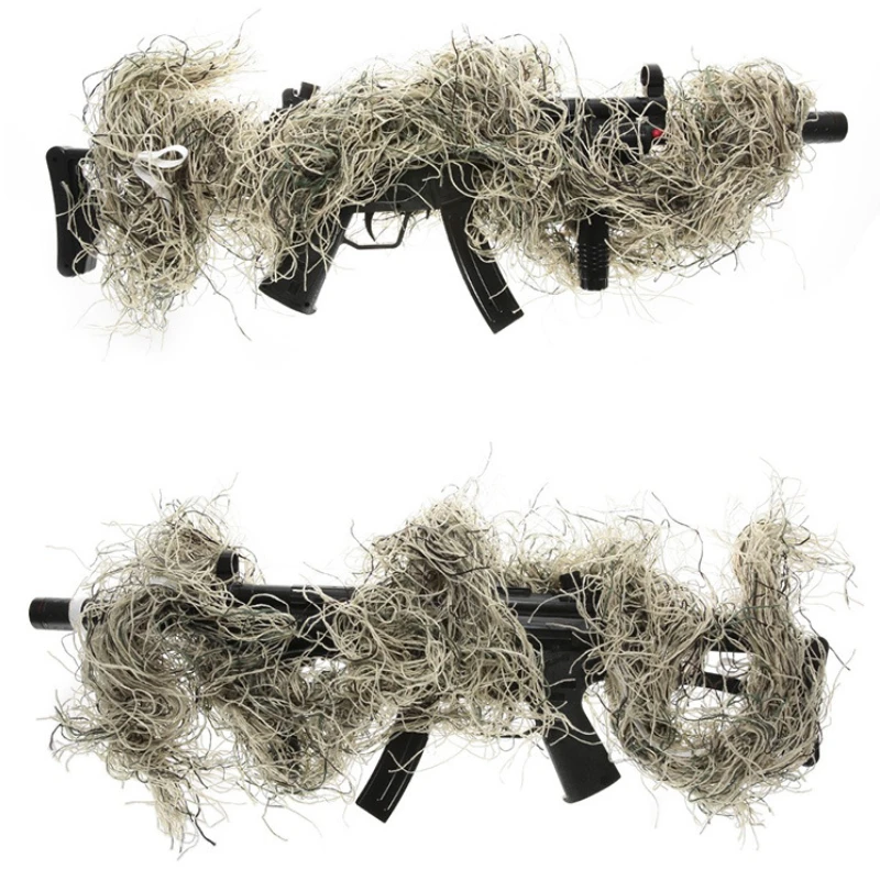 1PC 3D Jungle Desert Snow Camouflage Rifle Gun Cover Wrap Around Hunting Woodland Shooting Disguise Rope view 3