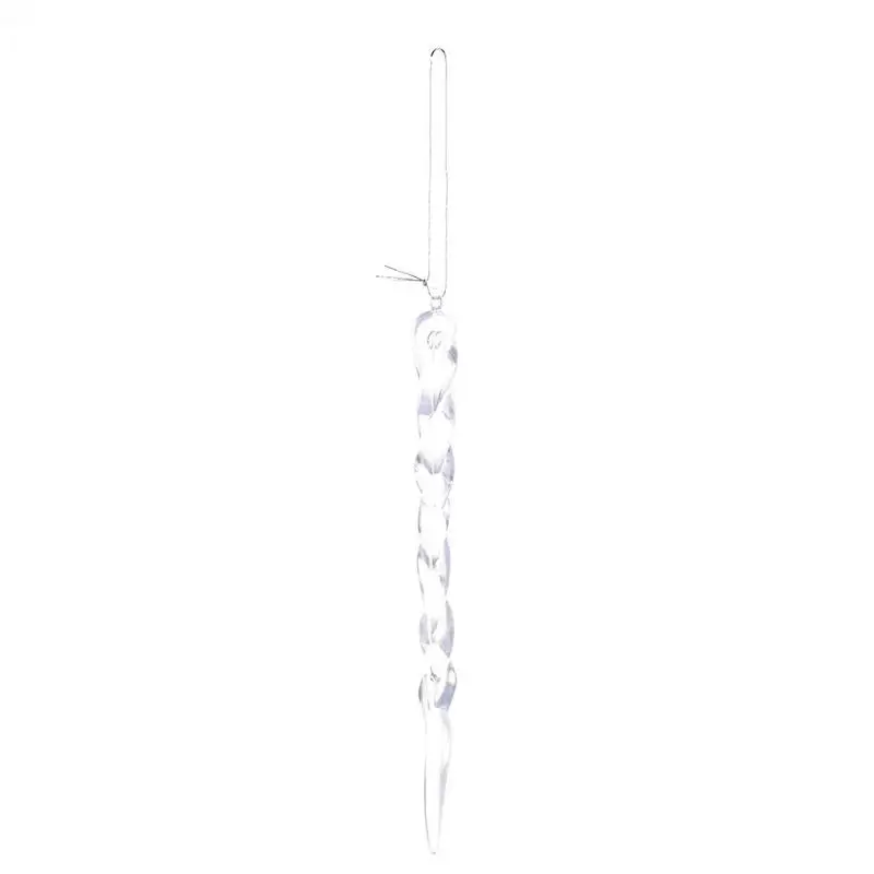 Icicle Christmas Ornaments Acrylic Christmas Tree Ornaments Set 12PCS White Christmas Ornaments Glass Icicle Ornaments Winter