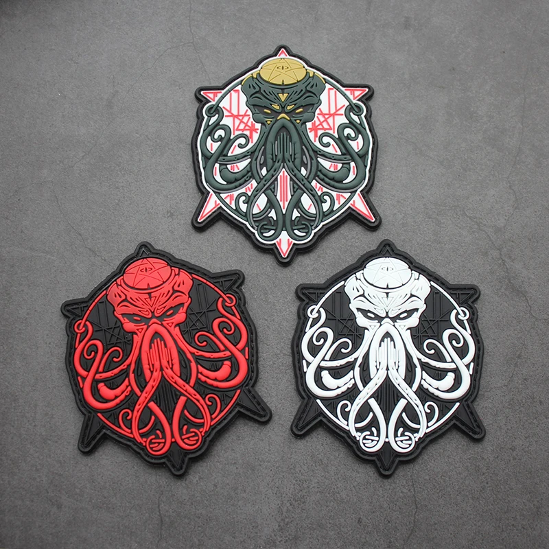 

3D PVC Luminous Patch Octopus Monster Tactical Badge Armband For Clothing Backpack DIY Decoration