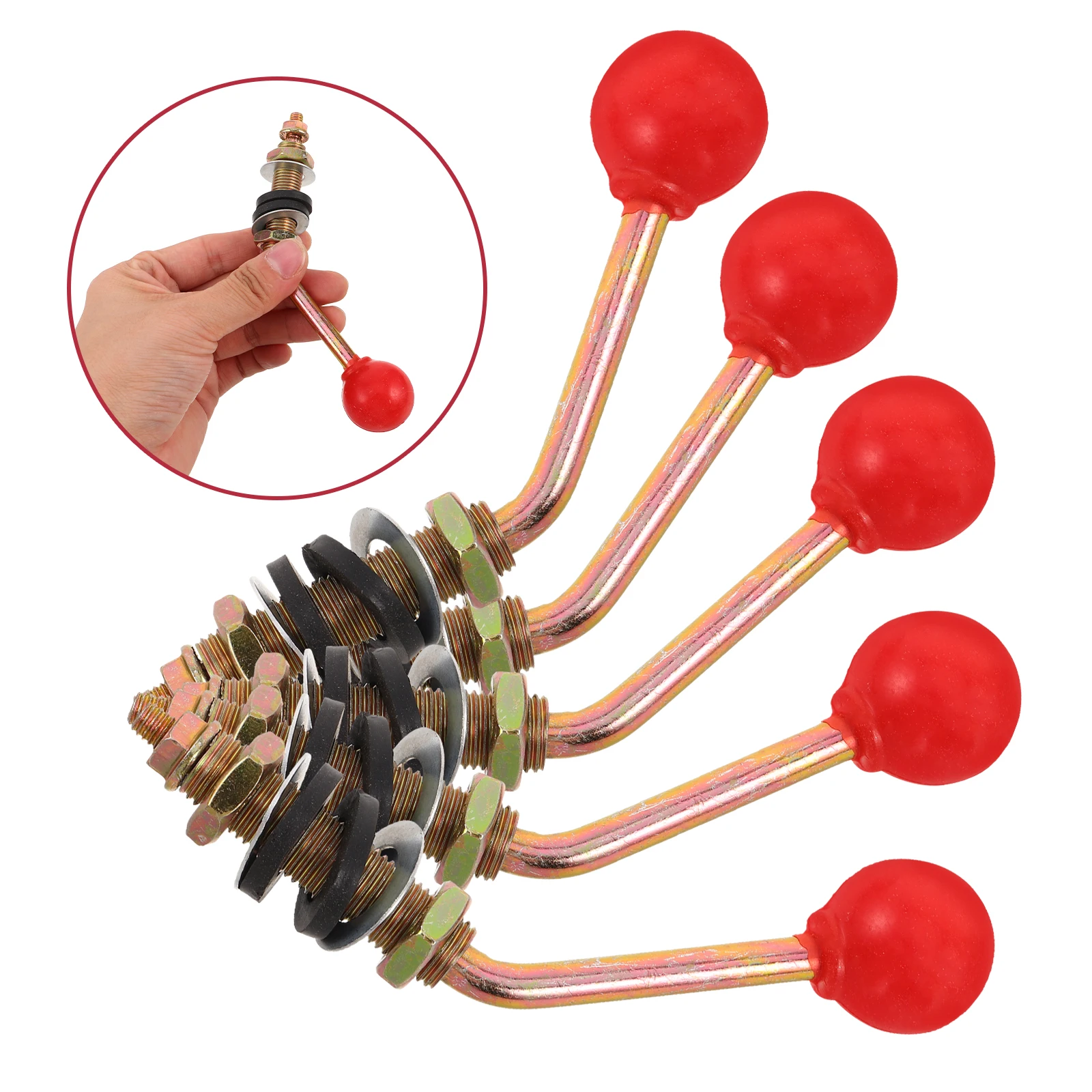 

5pcs Windshield Universal Manual Motorcycle Atv Compact Design Durable Weather Resistant Off-Road Hand Operated Replacement