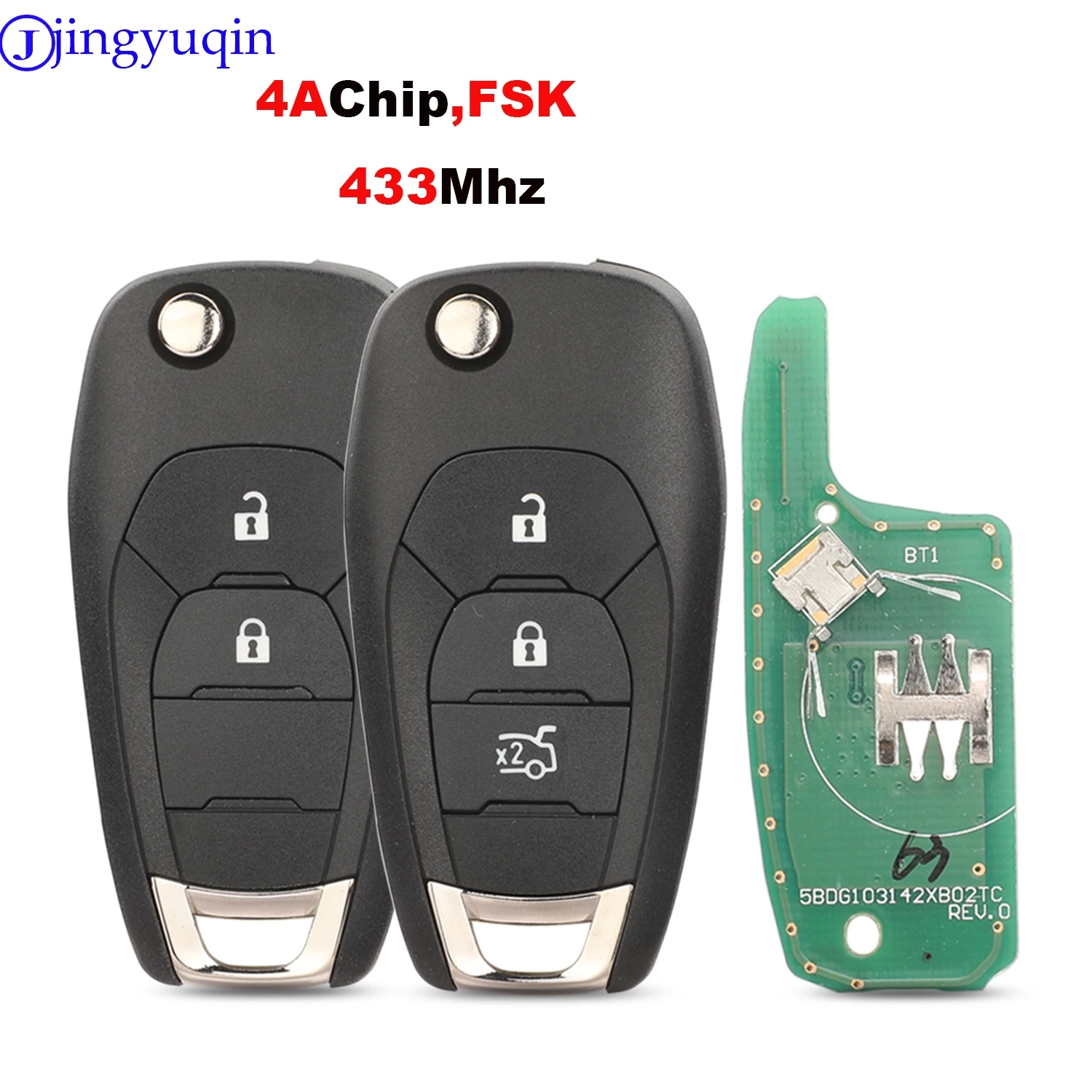 

Jingyuqin дистанционный складной ключ от автомобиля для Chevrolet Cruz 2015 Trax Sonic Spark Onix 2021 433 МГц FSK 4A чип откидной ключ