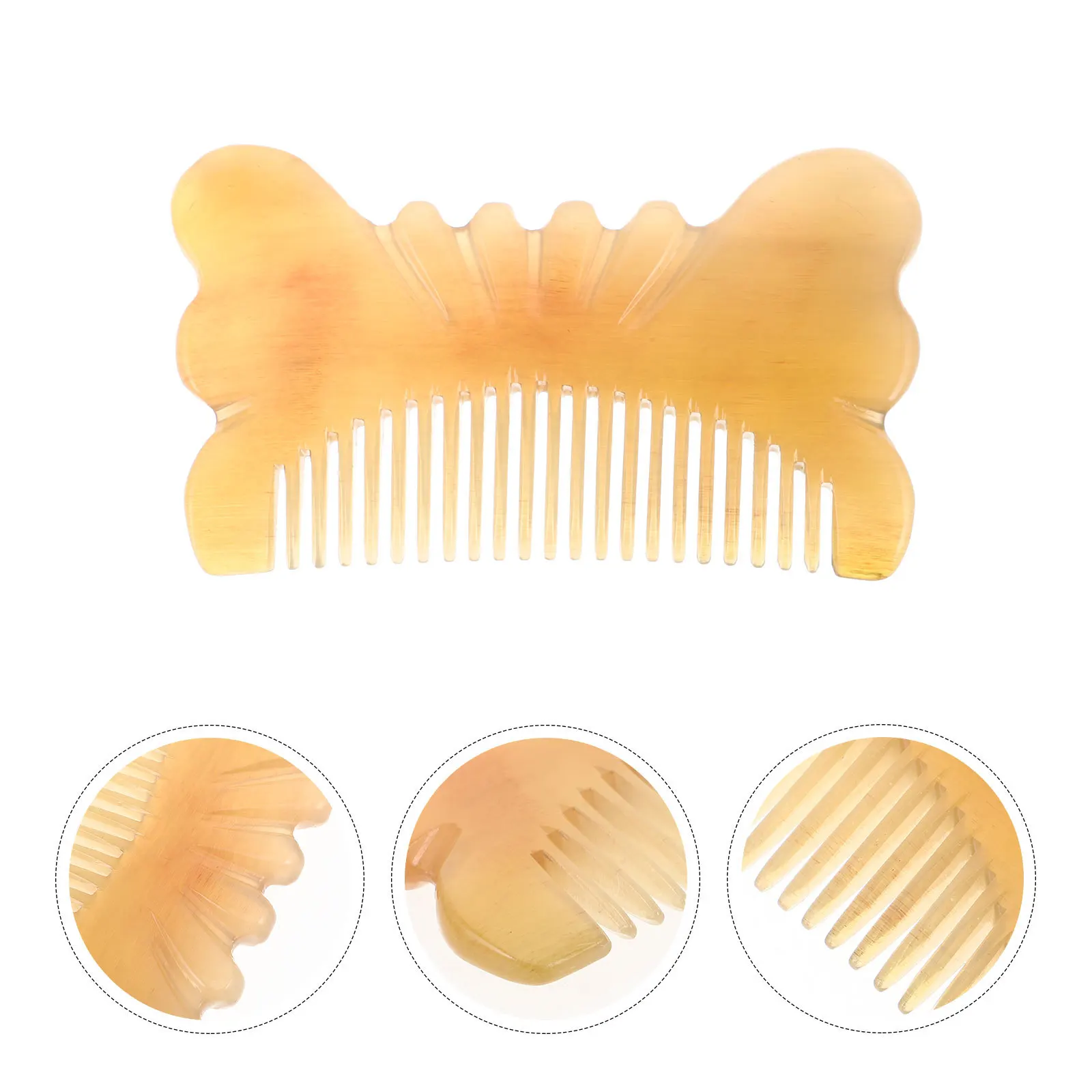 

Cleat Horn Comb Handmade Polished Scalp Massage Wide Tooth Hair Styling Tool Natural Horn Anti Static Long Lasting All Hair