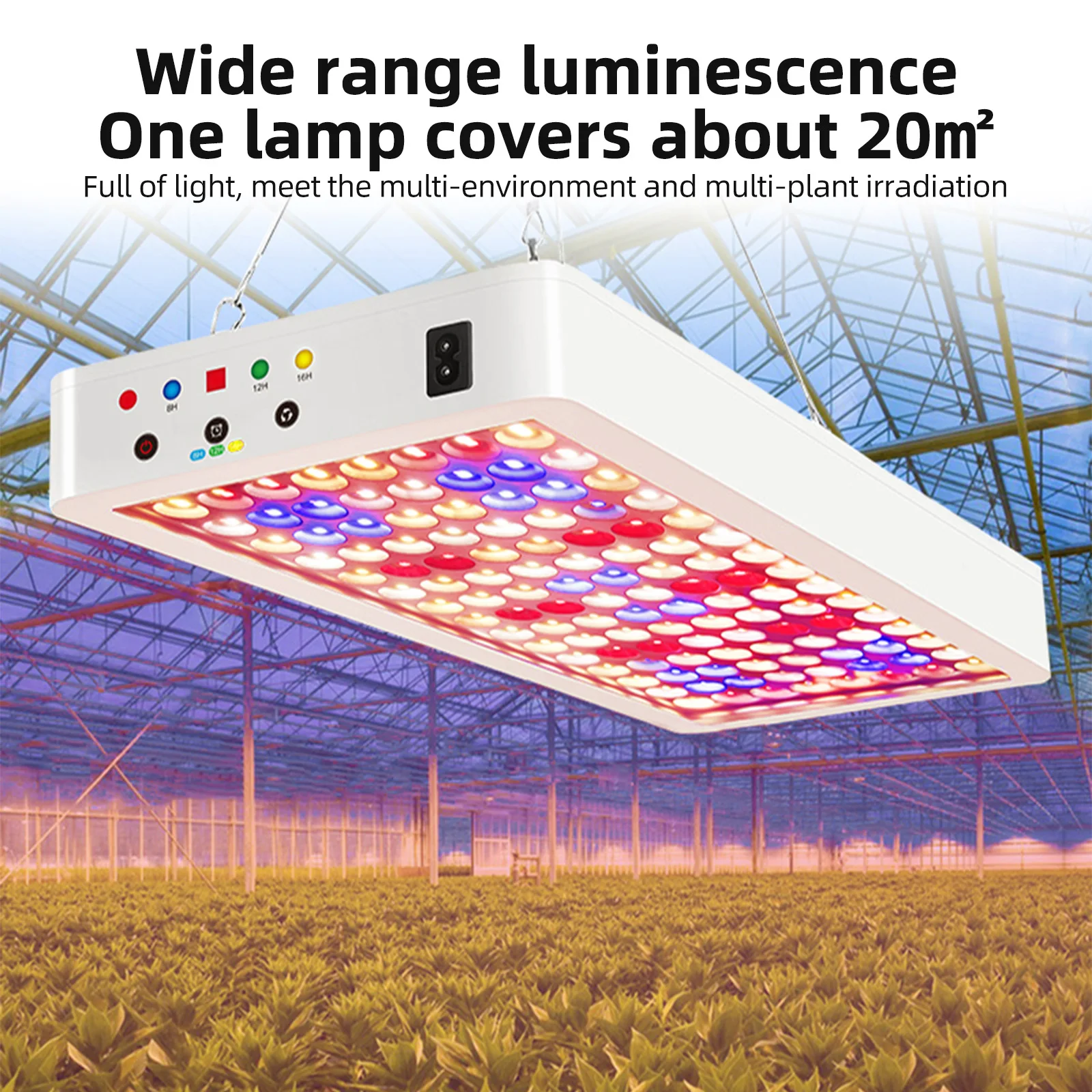 LED Grow Lights for Indoor Plants Full Spectrum Veg Bloom 3 Modes Timer Remote Control Plant Light Seed Starting Seedlings