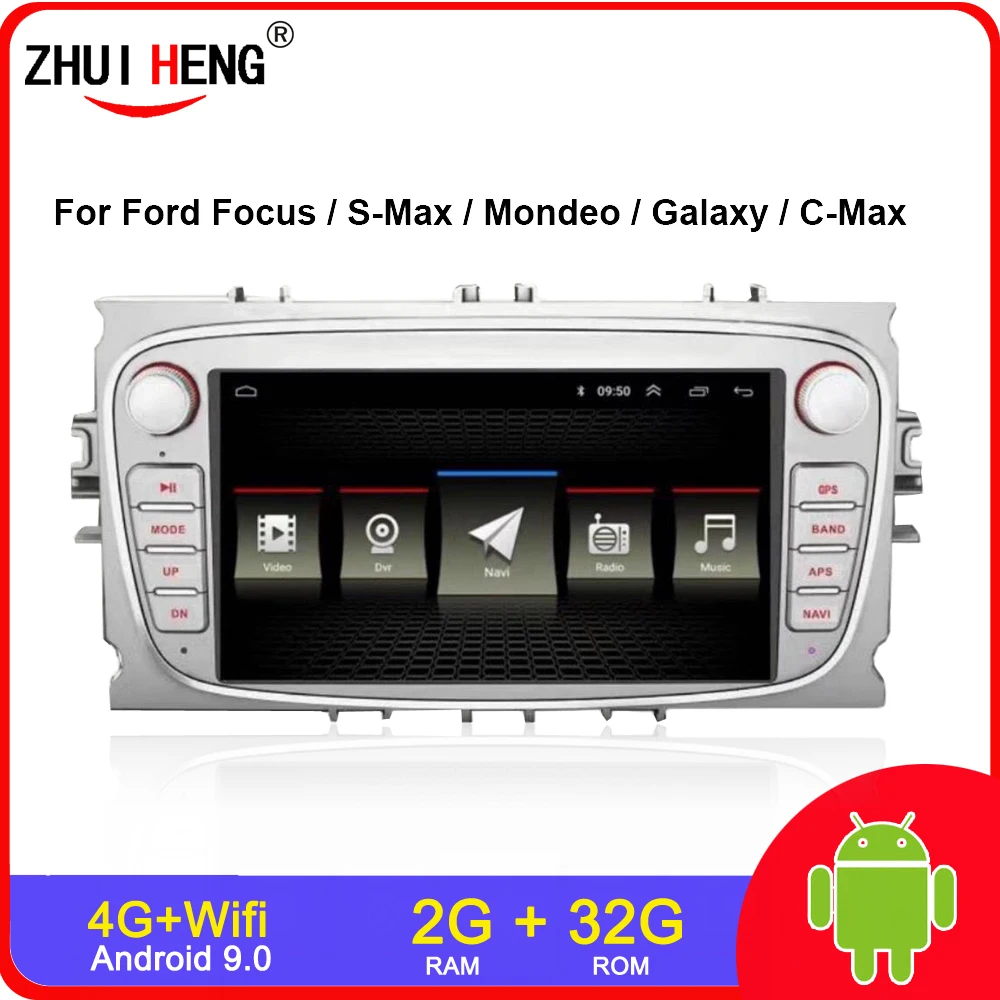 2G 32G Android 10 2 DIN Car Radio for iFord Focus S-Max iMondeo 9 Galaxy C-Max car radio auto radio gps navi