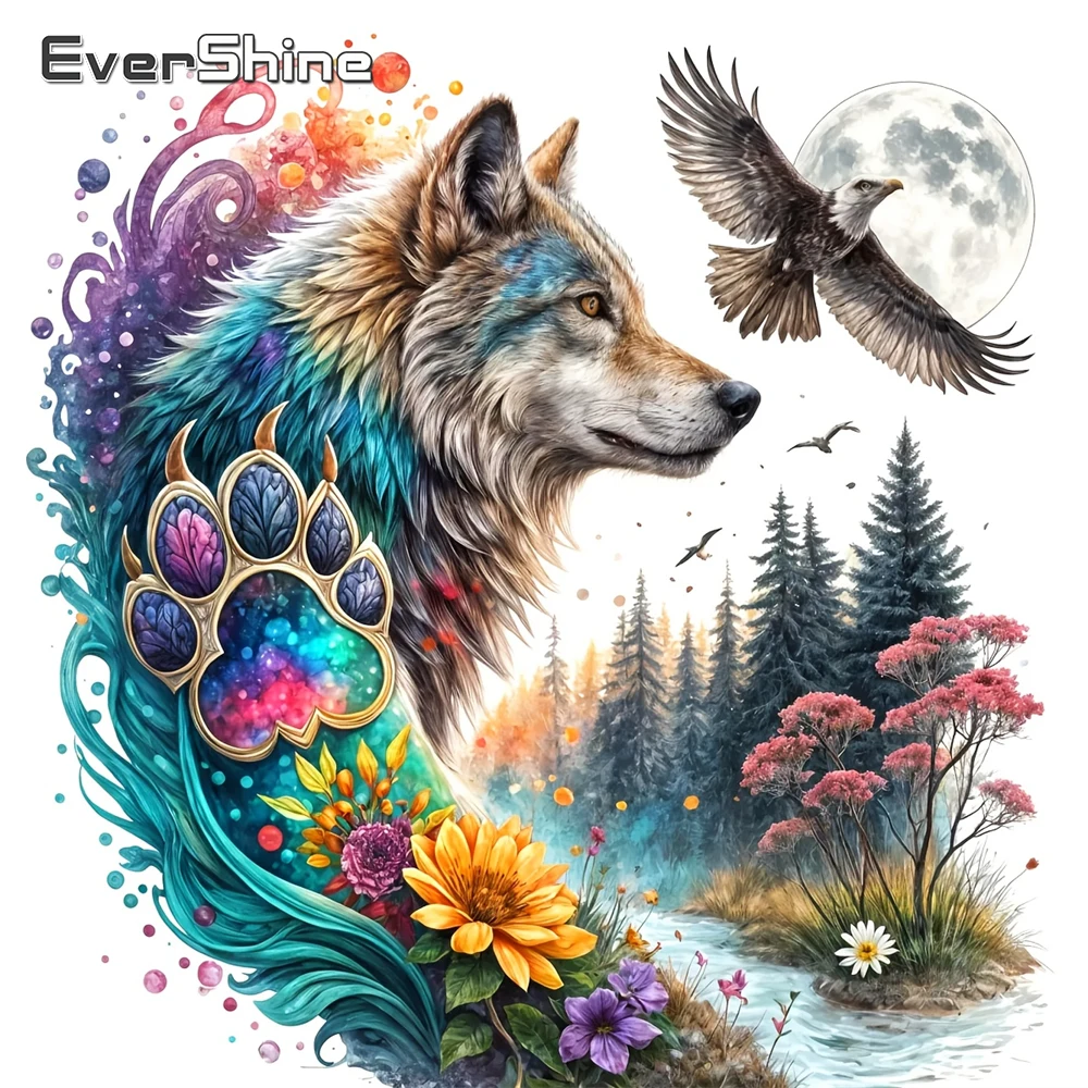

Evershine Алмазная мозаика Волк животное Орел Новая коллекция DIY Луна Алмазная картина с принтом лапы акриловые принадлежности для рукоделия уникальный подарок