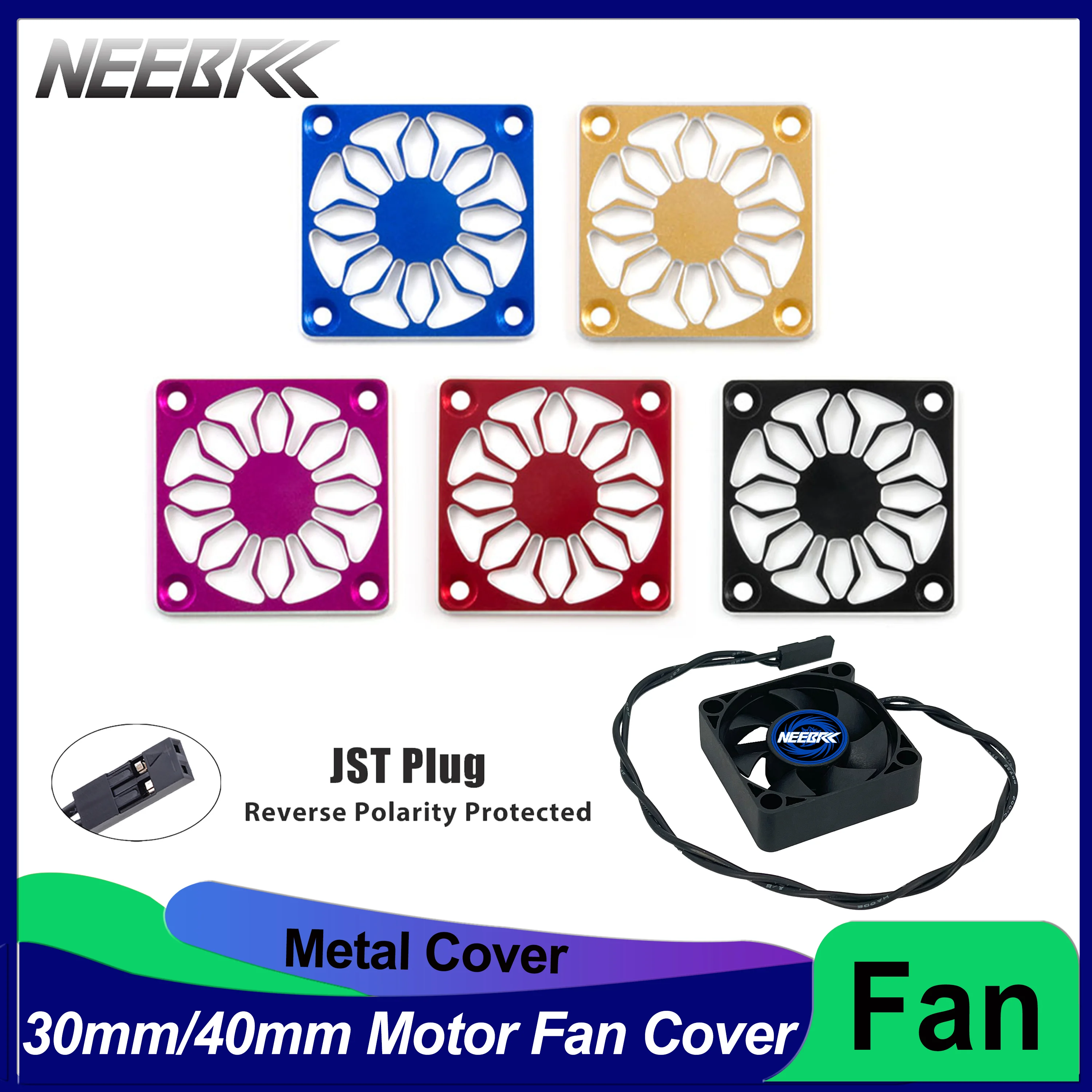 

RC Motor Fan Cooling Heatsink 30/40mm 10000-30000RPM 5V-12V DC Rapid Cool Fan Protective Cover for Brushless Motor 28/36/42mm