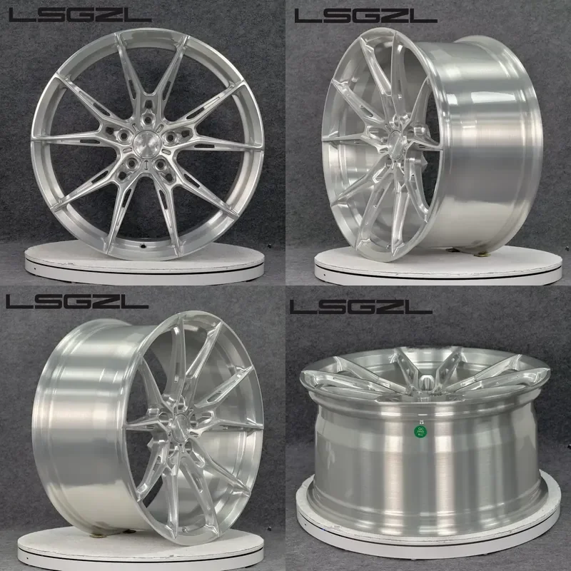 i LSGZL Forged Monoblock 1 Piece Brushed 5x114.3 5x130 5x120 5x112 Custom Alloy Car Wheel Rim for