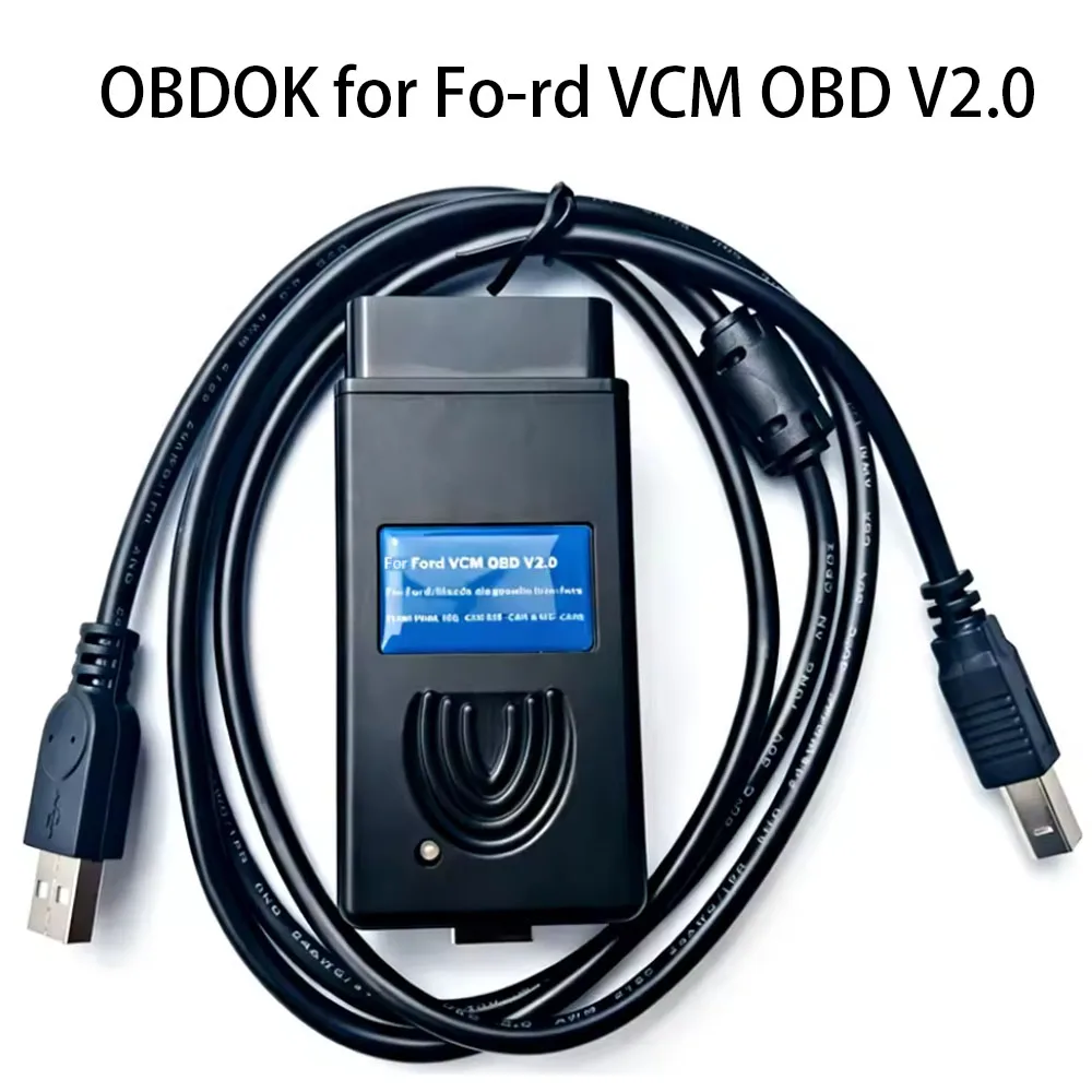 OBDOK V2.0 USB OBD2 Programmer For Fo-COM Fo-rd VCM Code Reader for Ford For Mazda Diagnostic Tool Support Windows 2000 XP