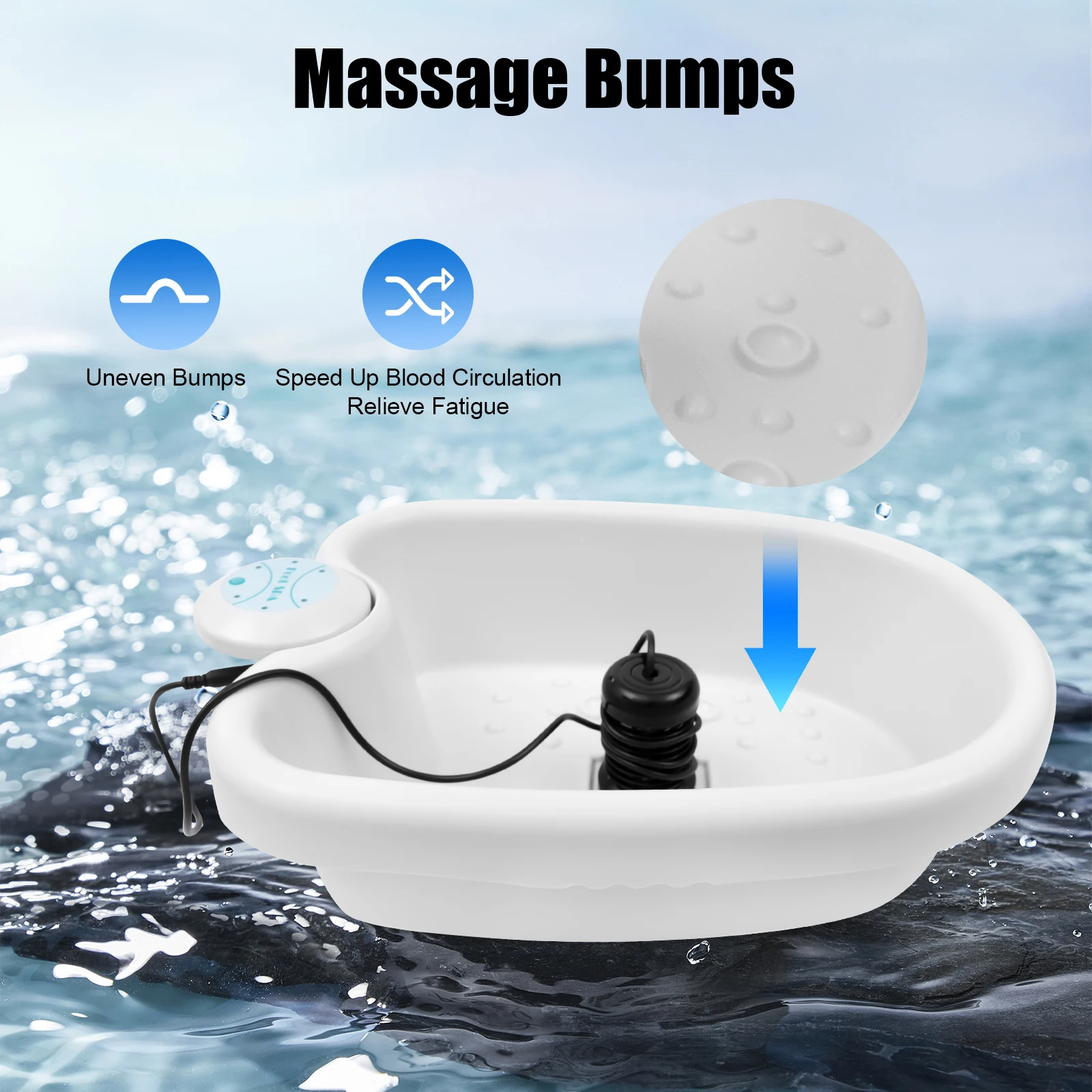 110V Ionic Foot Bath Detox Machine Foot SPA w/Foot Basin, Household Ionic Cleanse Detox Foot Bath Spa Machine for Home Salon Spa