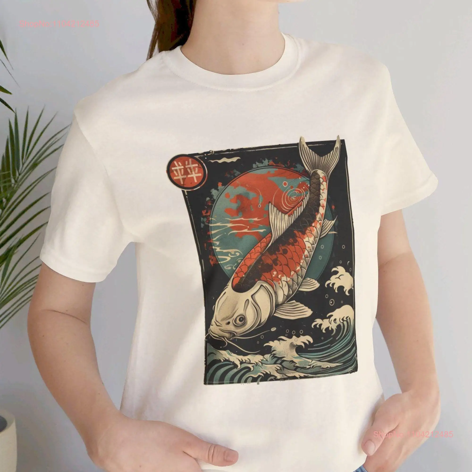 Koi Carp T Shirt Japanese Art tattoos Fish Pond Coy Tattoo Artwork long or short sleeves