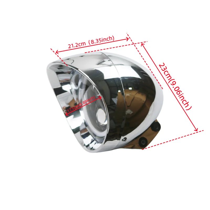Motorcycle LED Headlight High/Low Beam Head Lamp Fits for Harley Honda Yamaha Suzuki Bikes Touring Custom Applications