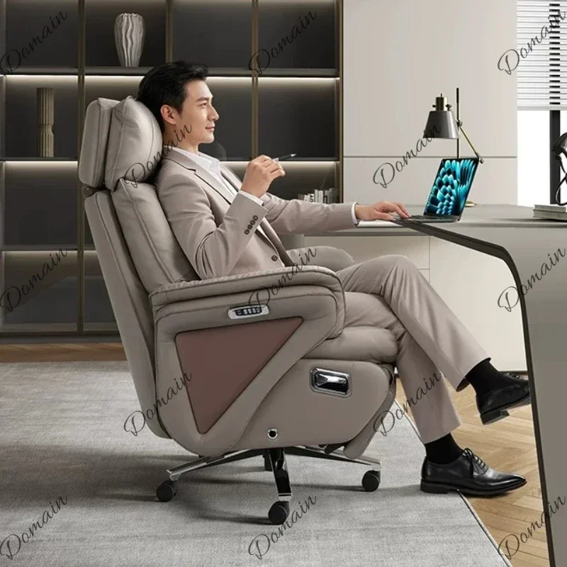 46B Modern Luxury Leather Massage Office Chair Electric Reclining Ventilated Business Boss Chairs Ergonomic Chair Armchair Furni