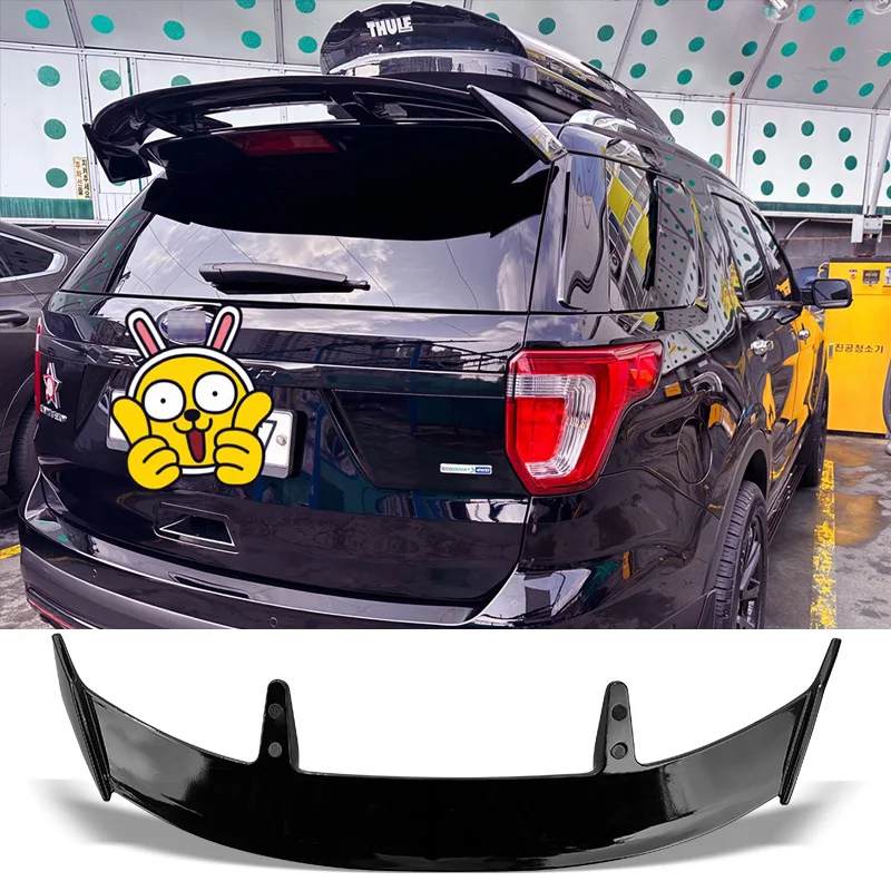 Carbon Surface ABS Material Type TE Rear Trunk Spoiler for Ford Explorer Titanium Limited