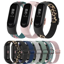 Correa para Xiaomi Miband 7, 6, 5, 4 y 3, banda elástica de nailon ajustable para reloj deportivo