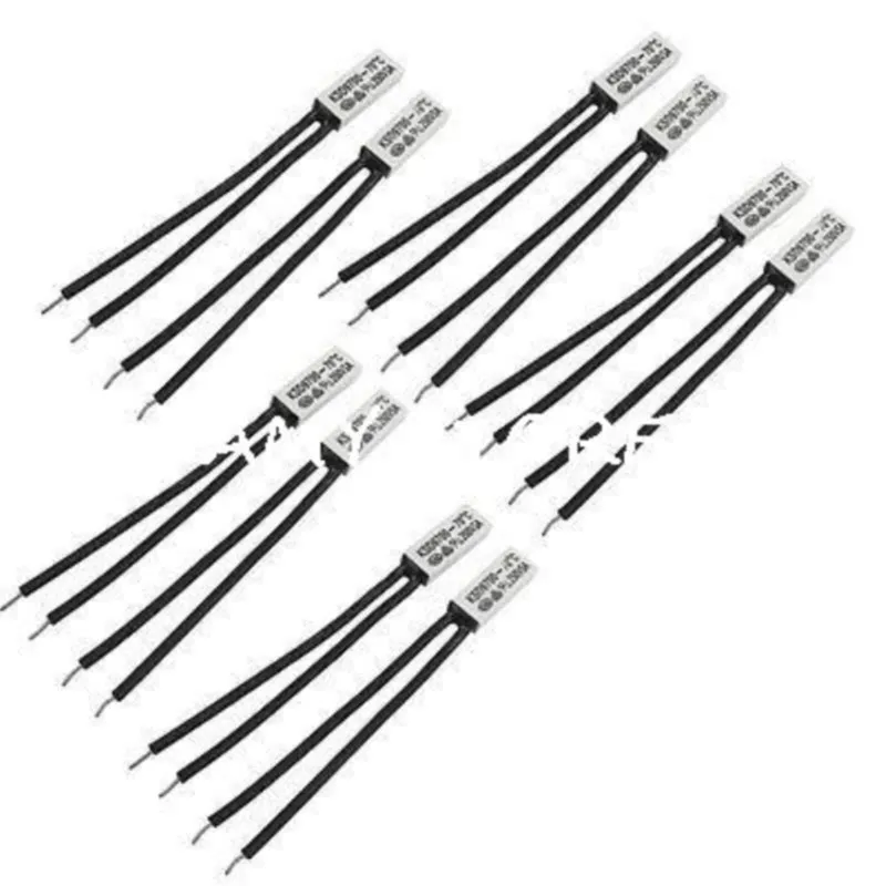 10 peças termostato de interruptor de temperatura de cerâmica 105/110/115/120/125/130/135/140/145/150c celsius sem abertura normal ksd9700 250v 10a