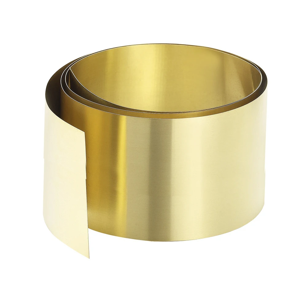 1Meter Length 3.93inch Width Brass Bezel Wire Sheet Roll Metal Foil Plate For Bookmark Stamped Plaque Jewelry Making Supplies