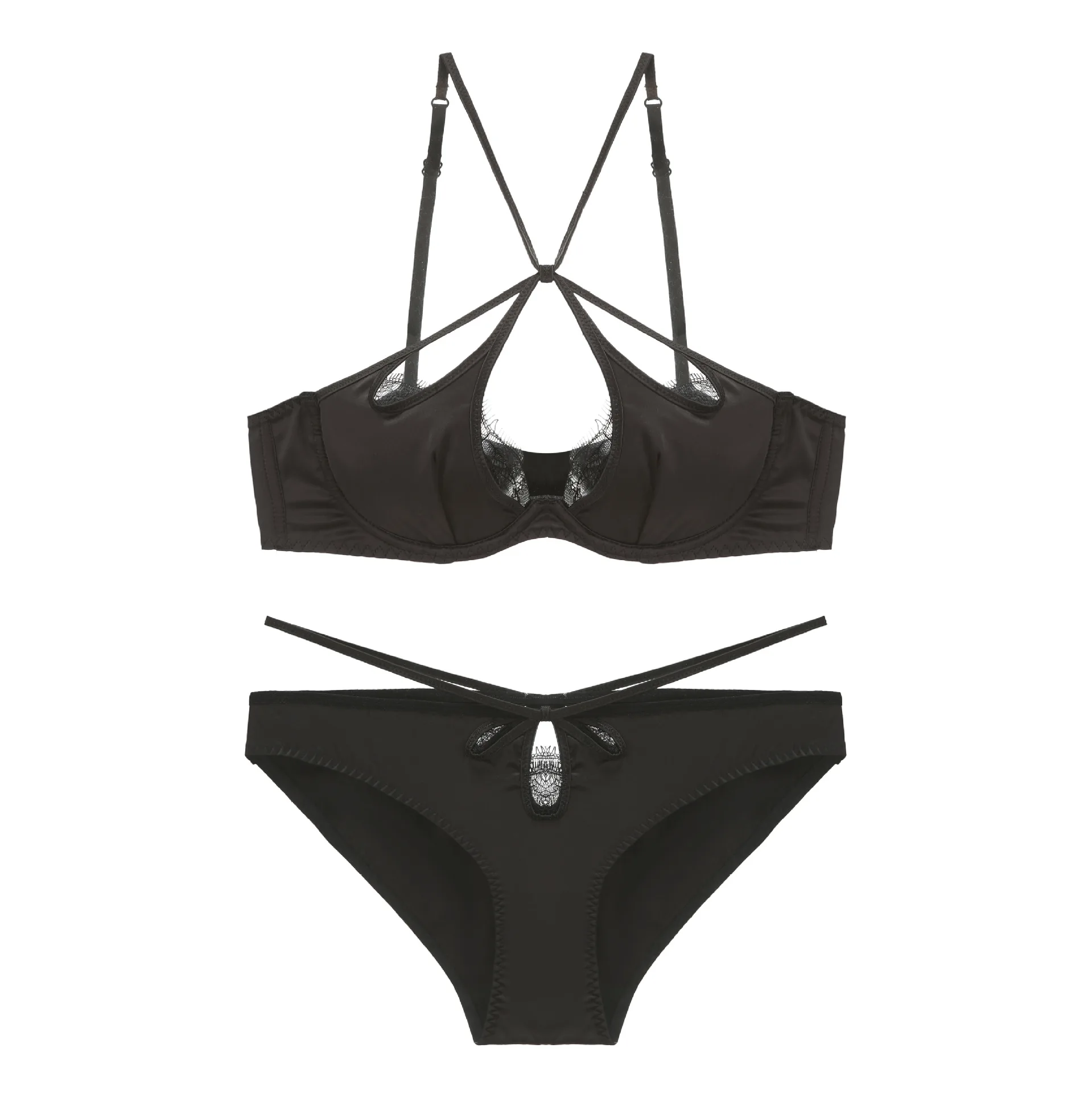 Logirlve French Thin Cup Lingerie Set Sexy Lace Push Up Bra Fashion Women Underwear High Quality Intimates Bras and Panties