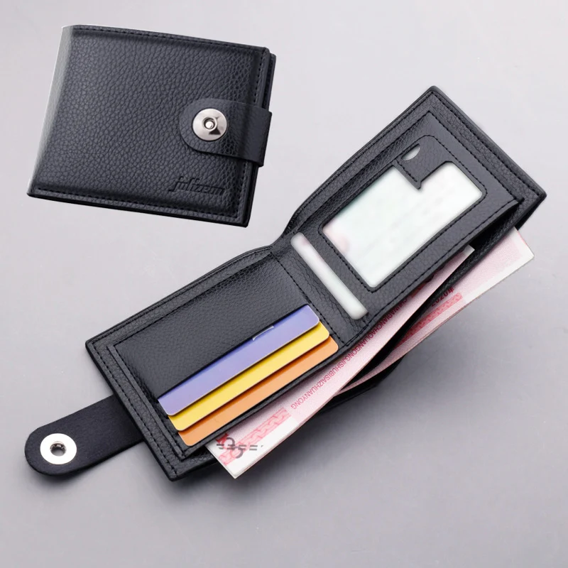 PU Leather Men Wallet 2023 New Fashion Wallet Men Women Casual Clutch Money Purse Bag Business ID Credit Card Holder Wallets