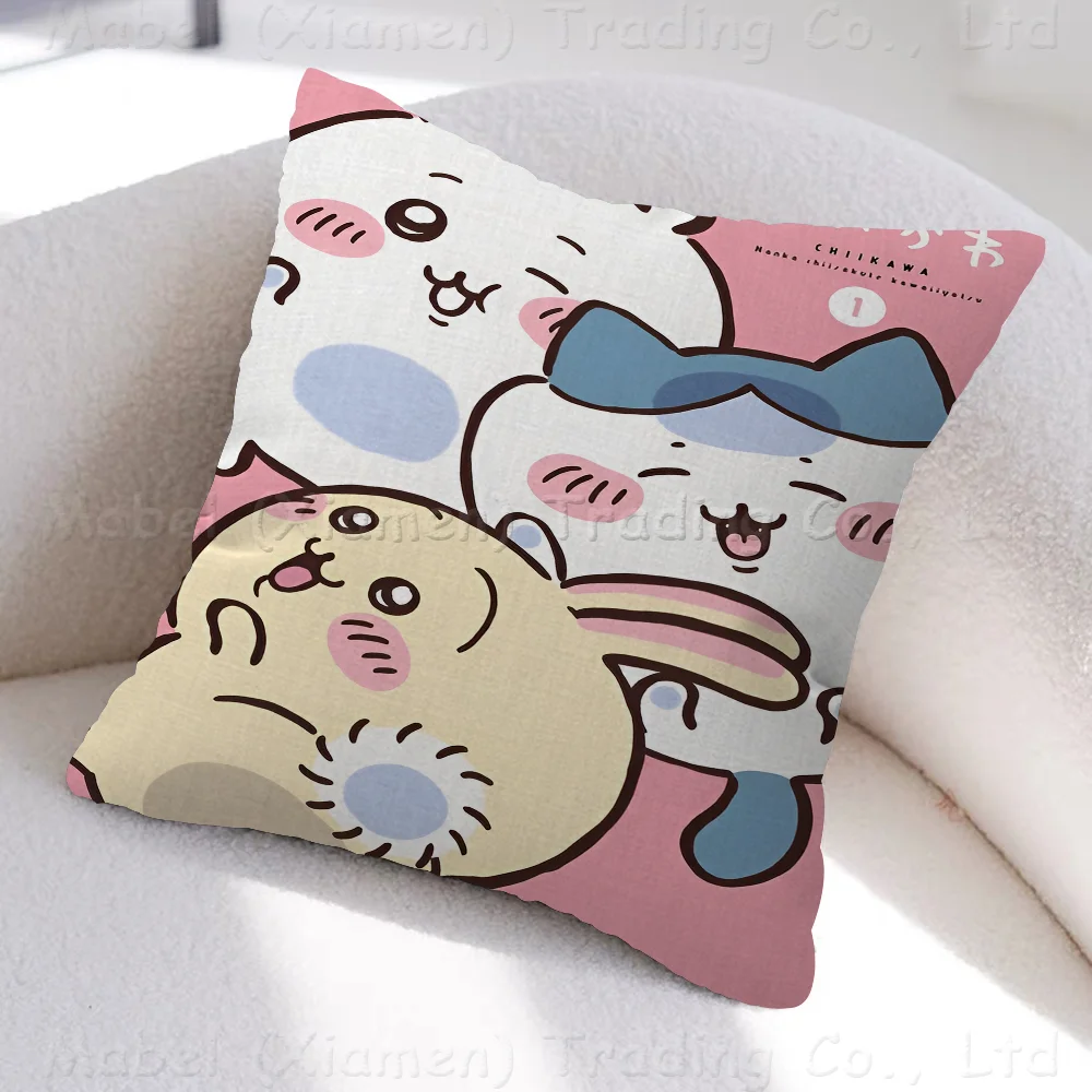 C-chiikawa CARTOON Pillowcase Toon Gift Cushion Cover Bedroom Home Sofa Chair Seat Decor Pillow Case