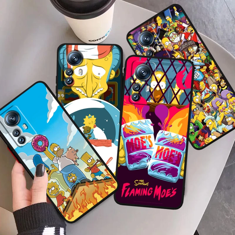 

Cartoon Cute Simpsons For Xiaomi Mi 14 13T 13 12T 12 11T 11i 11 10T 10 Pro Lite Ultra 5G Black TPU Phone Case