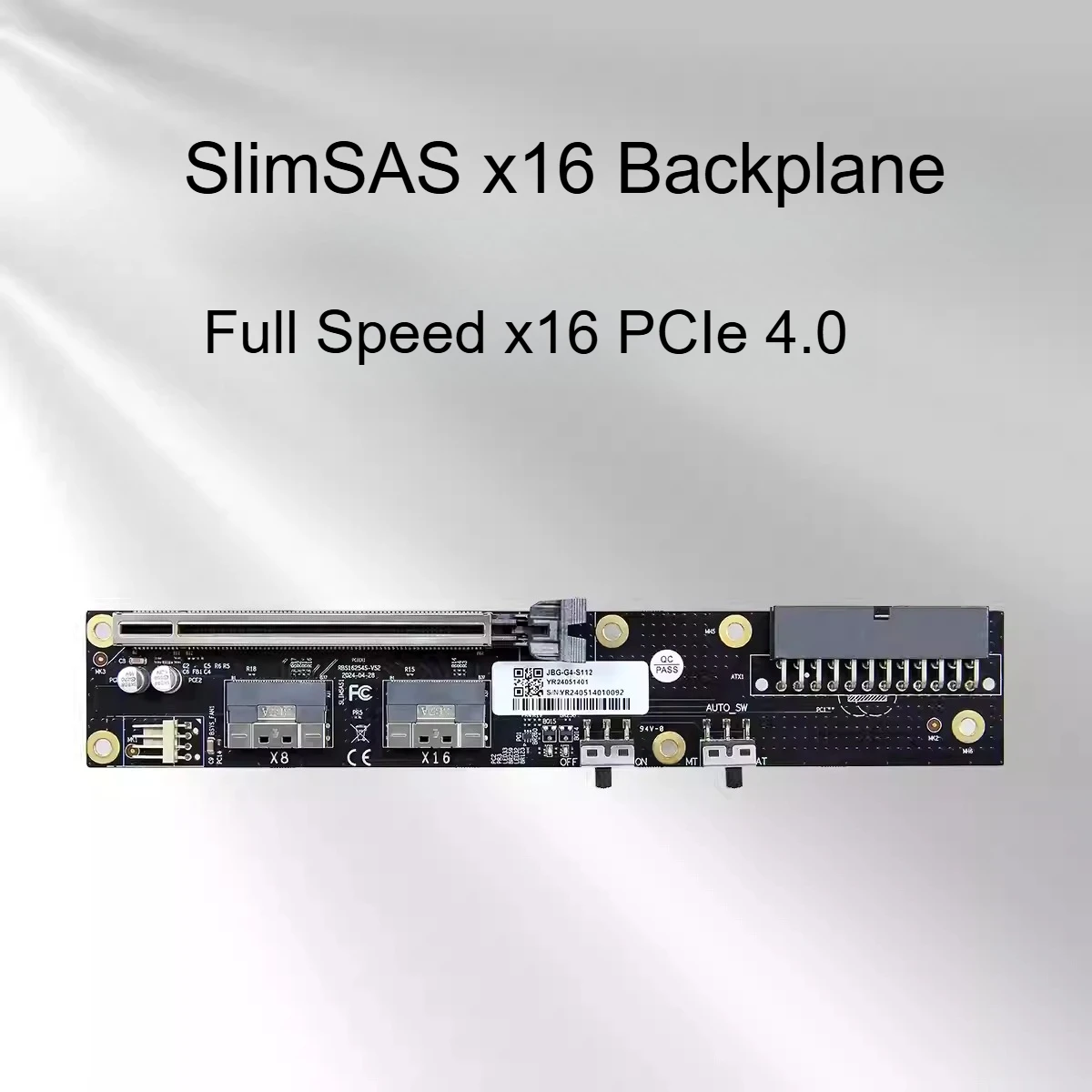 SlimSAS 8i Graphics GPU Dock External Graphics Card EGPU Supports GDS1-SFX Power Supply PCIE 4.0 X16 Riser Card Oculink Bracket