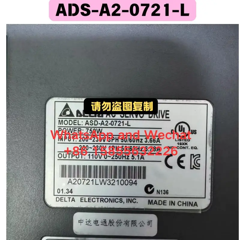 

Used ASD-A2-0721-L Driver Functional test OK Quick delivery