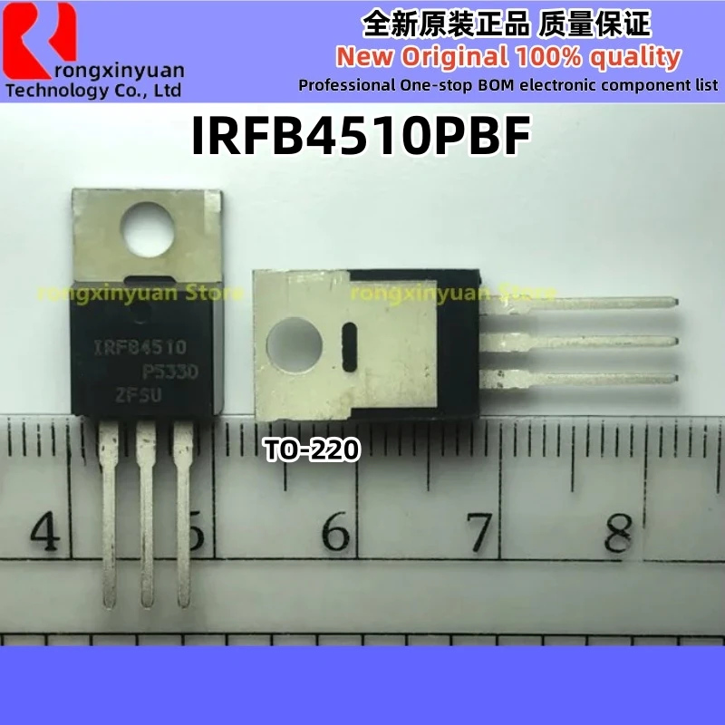 

5-20Pcs IRFB4510PBF IRFB4510 FB4510 Trans MOSFET N-CH Si 100V 62A 3-Pin(3+Tab) TO-220AB Tube Chipset Original New 100% quality