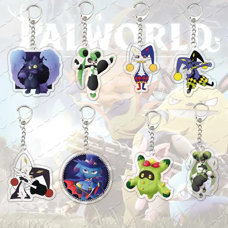 HOT Game Palworld 1.0 Keychain Dupin Ophydia Roujay Venusa Charm Keychains for Accessorie bag Pendant Game Fans Gift