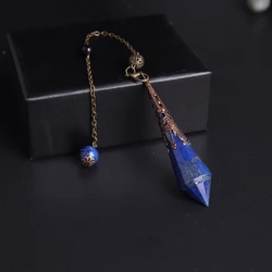 High Quality Natural Black Stone Facet Obsidian Pendulum for Dowsing Pendant Amulet Crystal Divination Chakra Necklace Jewelry