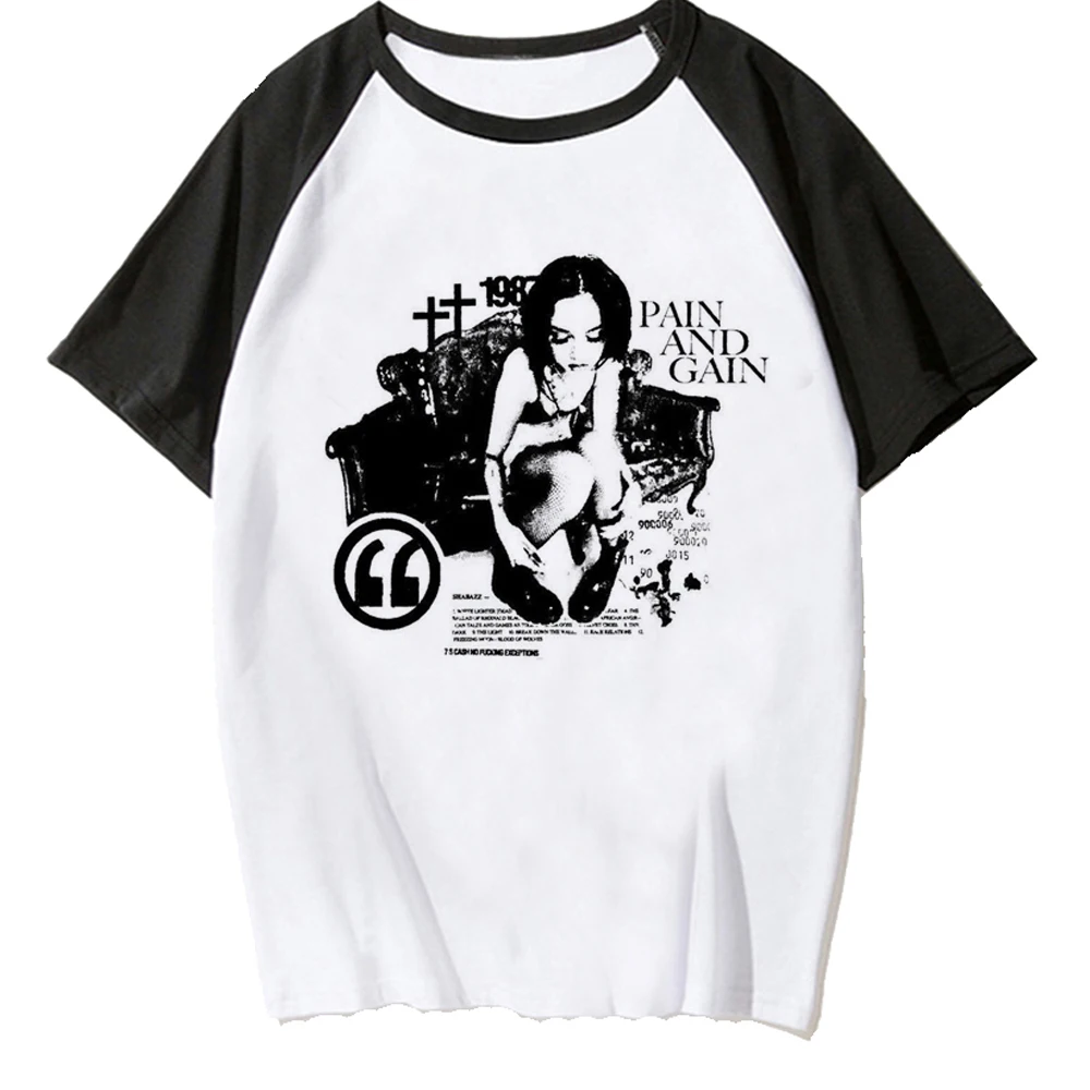 Camiseta con estampado y2k para mujer, camiseta japonesa, ropa y2k para niña