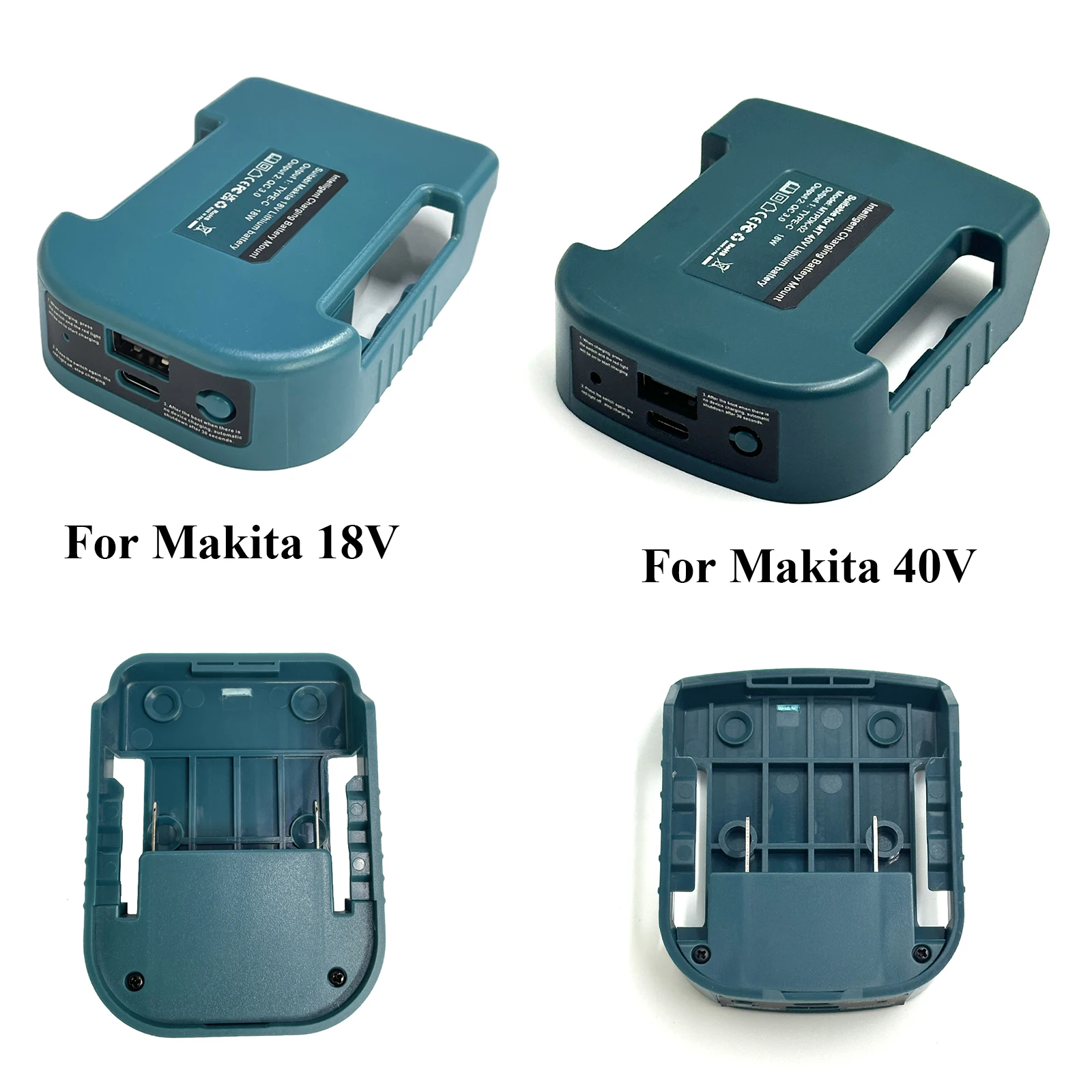 Jeanoko Adaptateur de Chargeur USB de Batterie adapté pour Makita