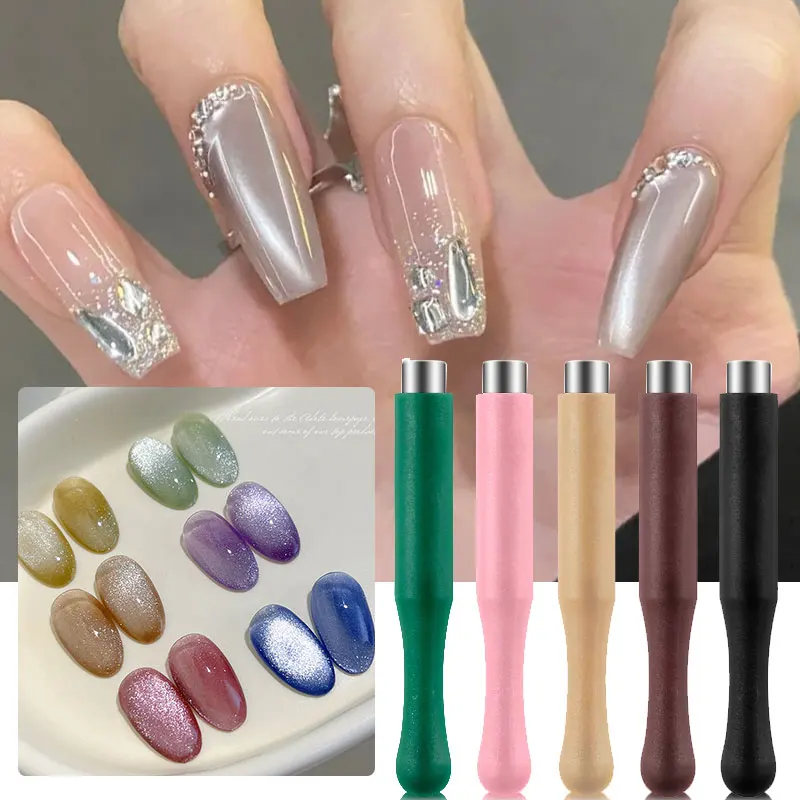 Sterke Kat Magnetische Stok Cilindrische Siliconen Mouw Kat Magnetisch Gebruik Voor Uv Led Polish Gel Sterke Magnetische Pen Nagels Manicure