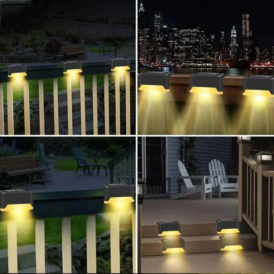1–10 Stück Solar-Deckleuchten, Stufenleuchten für den Außenbereich, wasserdichte LED-Solarleuchten für Geländer, Treppen, Stufen, Zaun, Hof, Terrasse und Weg