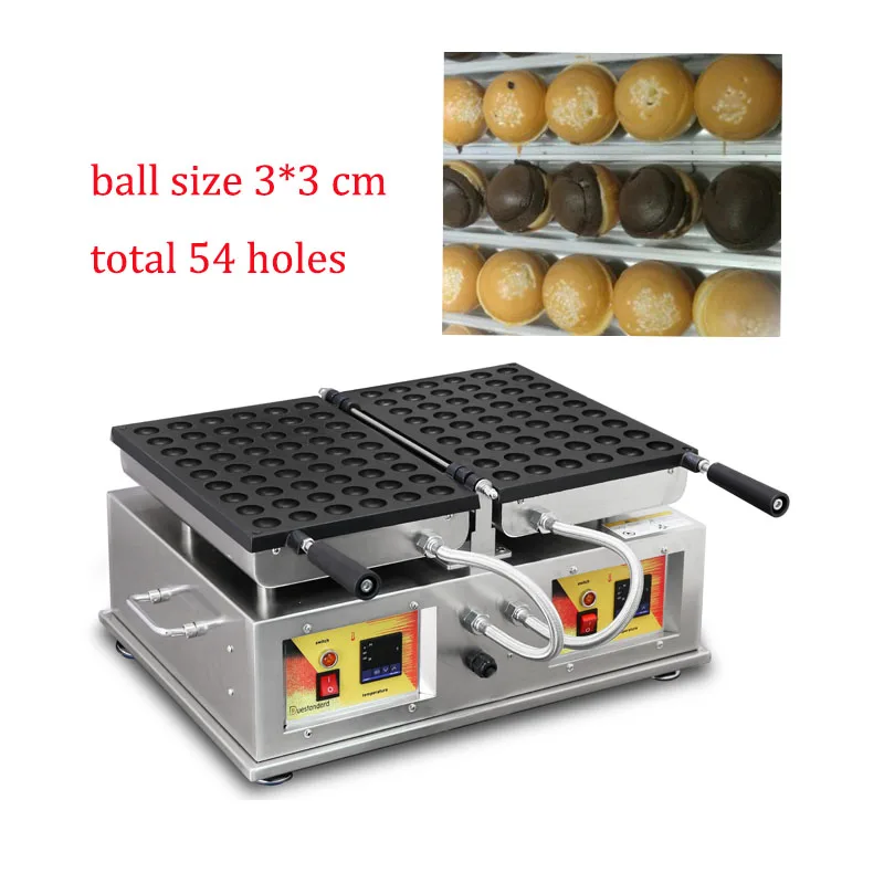 54 Holes Japanese Egg Bubble Waffle Maker Electric Mini Castella Sponge Cake Waffle Making Mould Date Bean Pastry Machine 2000W