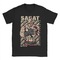 Funny Sagat Streets Fighters T-Shirt for Men O Neck 100% Cotton T Shirt Game Short Sleeve Tee Shirt Graphic Printed Clothing