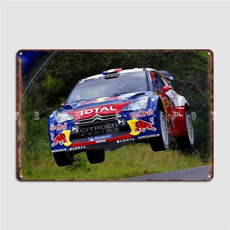 Sebastian Loeb Jumping Poster Metal Plaque Wall Decor Cinema Garage Printing Living Room Tin Sign Poster
