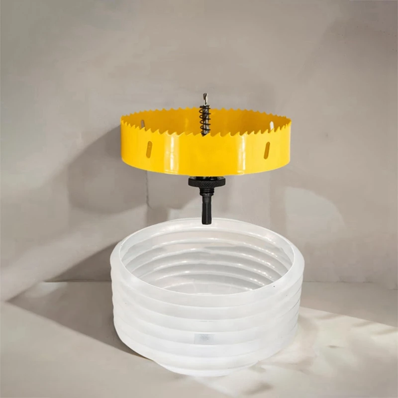 MAKE-6-19/64 รูสําหรับไฟ, รูฝุ่นชามสําหรับโคมไฟแบบฝัง 6In รวม 3/8In Hex Shank & SDS Plus Arbor