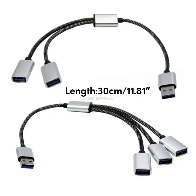 28/30ซมสาย USB Splitter CABLE USB ชายกับ3/2 USB 2.0ตัวเมียสายไฟต่อ, USB ฮับข้อมูลอะแดปเตอร์แยก