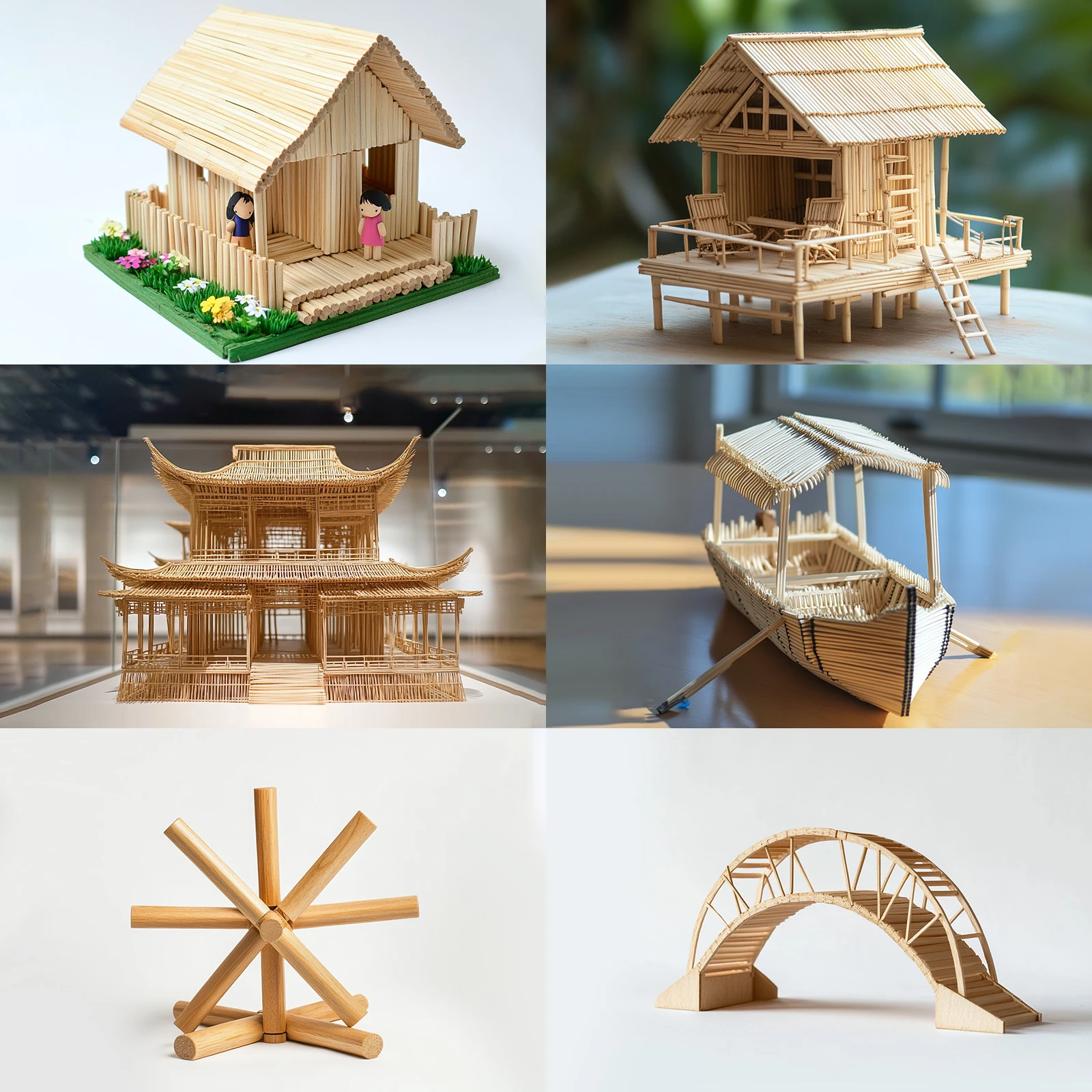 3-10mm 30cm Long Round Wooden Bamboo Sticks Rods DIY Craft Building Model Toy DIY Handmade Craft Making Woodworking