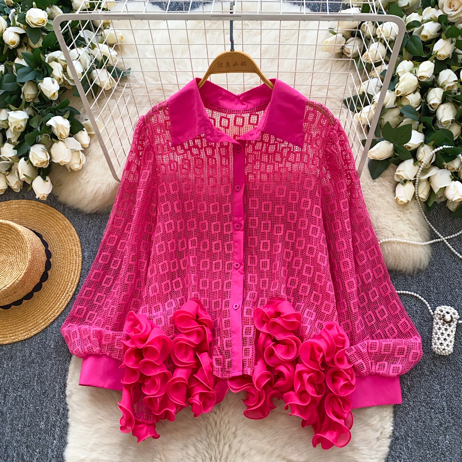 

Chic vintage loose Elegant Fashion Sexy Shirt High Street Women Blouse office lady women clothing