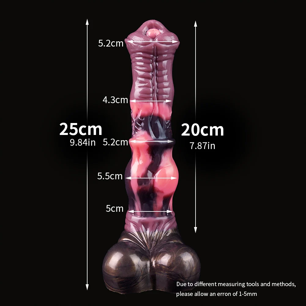 YOCY Realistic Horse Dildo 9.8“ Long Horse Penis Adult Product With Suction Cup Animal Cock Soft Silicone Anal Sex Toy For Women