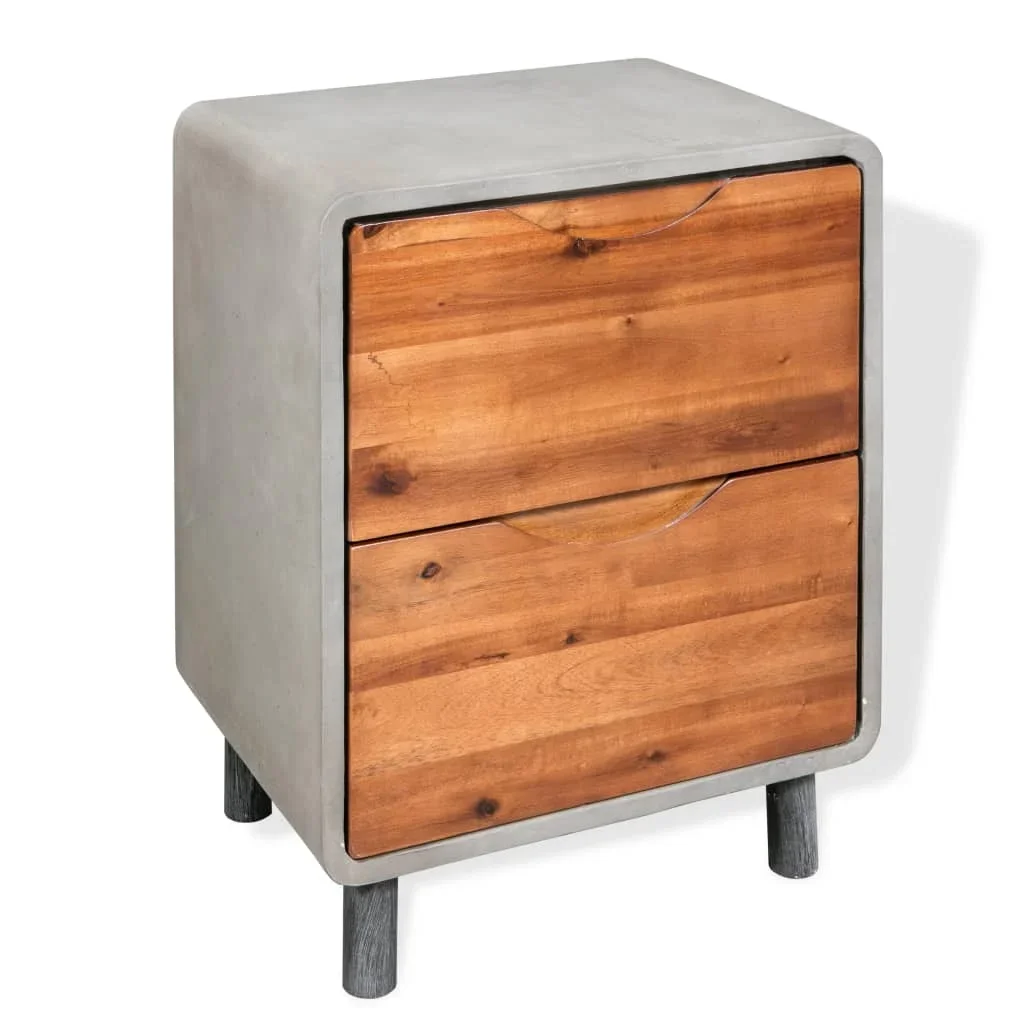 Solid Acacia Wood bedside Table Table 40x30x50 cm